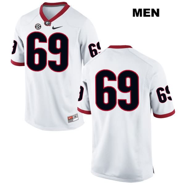 Georgia Bulldogs Men's Jamaree Salyer #69 NCAA No Name Authentic White Nike Stitched College Football Jersey ULH7656TE